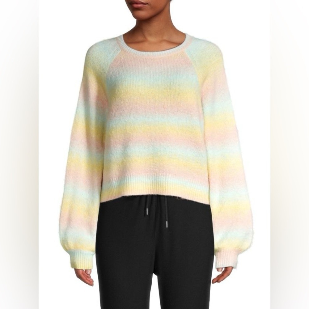 BB Dakota Multicolor Long Sleeve Striped Crew Pullover Sweater - Picture 1 of 6
